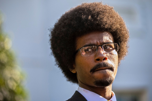 FILE - Tennessee state lawmaker Rep. Justin Pearson, D-Memphis, speaks with reporters after meeting with President Joe Biden and Vice President Kamala Harris in the Oval Office of the White House in Washington, April 24, 2023. (AP Photo/Andrew Harnik, File) FILE - Tennessee state lawmaker Rep. Justin Pearson, D-Memphis, speaks with reporters after meeting with President Joe Biden and Vice President Kamala Harris in the Oval Office of the White House in Washington, April 24, 2023. (AP Photo/Andrew Harnik, File)