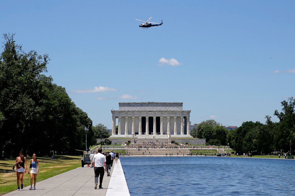 The Lincoln Memorial and the Reflecting Pool are seen, Wednesday, June 24, 2026, in Washington. (AP Photo/Rahmat Gul)