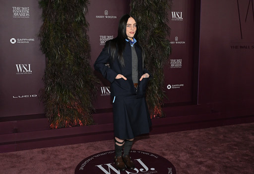 Billie Eilish attends the WSJ. Magazine Innovator Awards at The Museum of Modern Art on Wednesday, Oct. 29, 2025, in New York. (Photo by Evan Agostini/Invision/AP) Billie Eilish attends the WSJ. Magazine Innovator Awards at The Museum of Modern Art on Wednesday, Oct. 29, 2025, in New York. (Photo by Evan Agostini/Invision/AP)