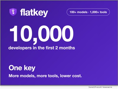 IMAGE CAPTION: Flatkey passes 10,000 developers in its first two months with one key for 100 plus official AI models and 1,000 plus tools. | Flatkey, the AI infrastructure platform that brings models, tools and data together behind one API key, today announced that Flatkey and Realset AI have raised 10 million dollars in Series A funding. The company also said that over 10,000 developers have used the platform since its launch in July 2026 to access more than 100 official AI models and more than 1,000 AI tools through a single API key and a single balance.