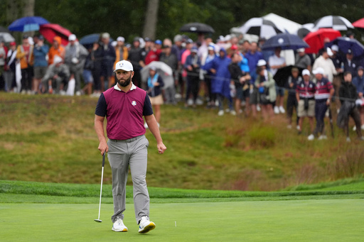 Europe's Jon Rahm walks on the fifth hole during a practice round at the Ryder Cup golf tournament, Thursday, Sept. 25, 2025, on the Bethpage Black golf course, in Farmingdale, N.Y. (AP Photo/Lindsey Wasson) Europe's Jon Rahm walks on the fifth hole during a practice round at the Ryder Cup golf tournament, Thursday, Sept. 25, 2025, on the Bethpage Black golf course, in Farmingdale, N.Y. (AP Photo/Lindsey Wasson)