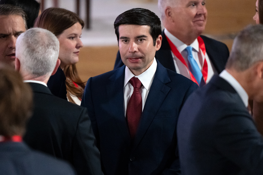Acting Secretary of Labor Keith Sonderling arrives before an event to mark the launch of the America.gov website, Tuesday, Sept. 29, 2026, in Washington. (AP Photo/Mark Schiefelbein)