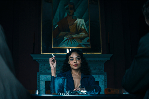 This image released by Prime shows Tessa Thompson in a scene from "Hedda." (Prime via AP) This image released by Prime shows Tessa Thompson in a scene from "Hedda." (Prime via AP)
