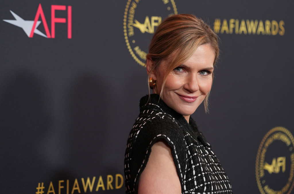 Actor Rhea Seehorn arrives at the AFI Awards on Friday, Jan. 9, 2026, at the Four Seasons in Los Angeles. (AP Photo/Chris Pizzello)