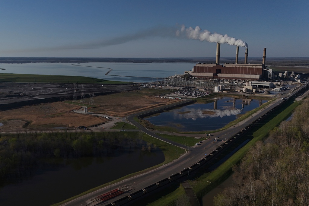 FILE - The Gibson Power Plant operates April 10, 2025, in Princeton, Ind. (AP Photo/Joshua A. Bickel, File)