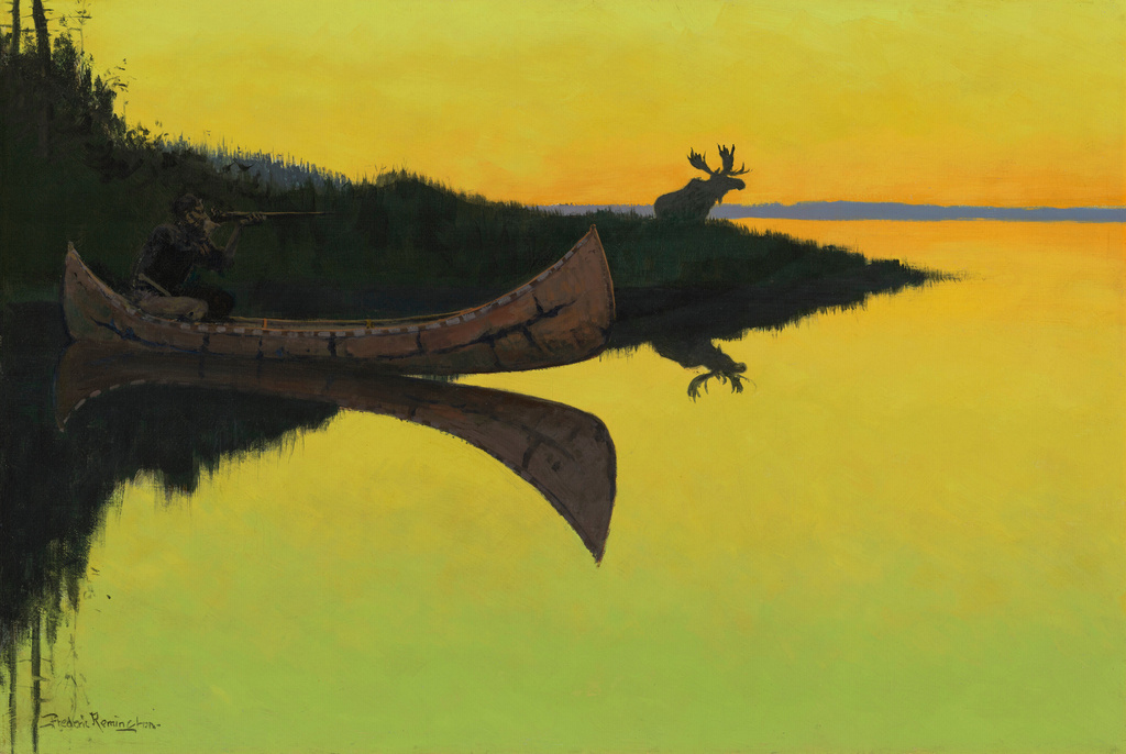 This image provided by Christie's shows Frederic Remington's painting, "Coming to the Call." (Frederic Remington/Christie's Images Ltd. via AP)