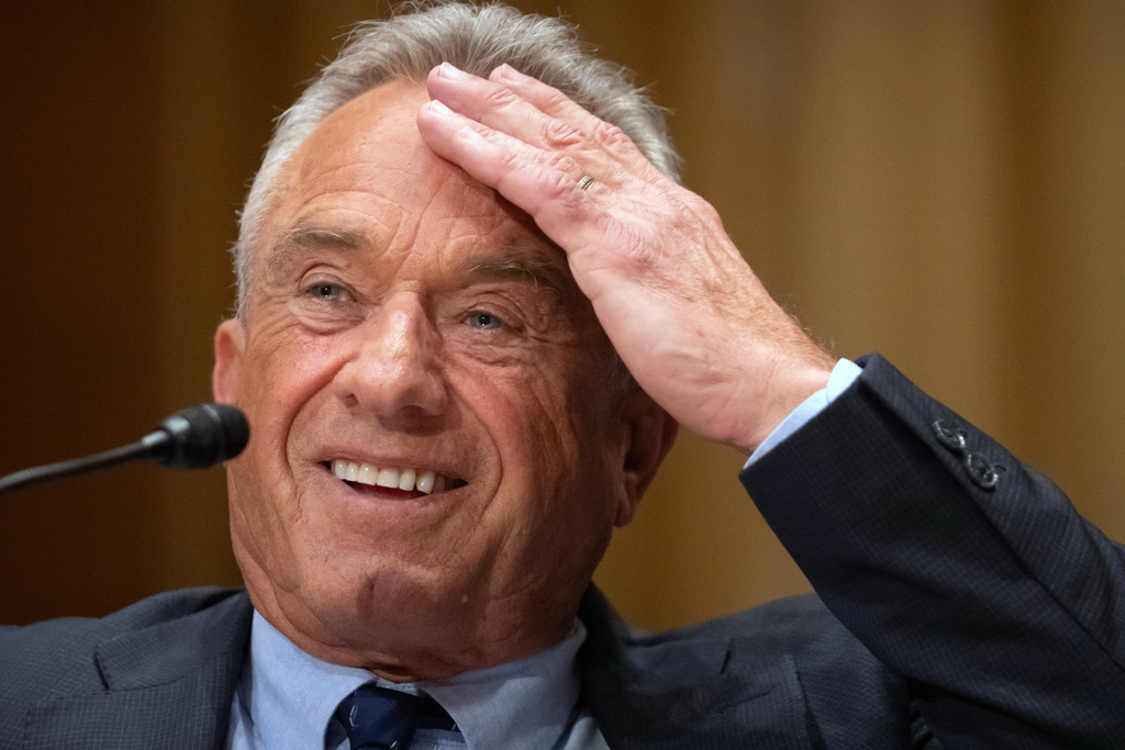 Secretary of Health and Human Services Robert F. Kennedy Jr., appears before the Senate Finance Committee, on Capitol Hill in Washington, Thursday, Sept. 4, 2025. (AP Photo/Mark Schiefelbein)
