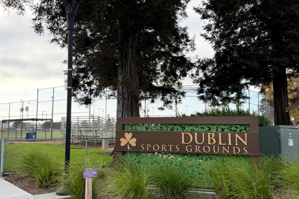 The Dublin Sports Grounds sign is seen in Dublin, Calif., Monday, Sept. 28, 2026. (Sarah Dussault/Bay Area News Group)