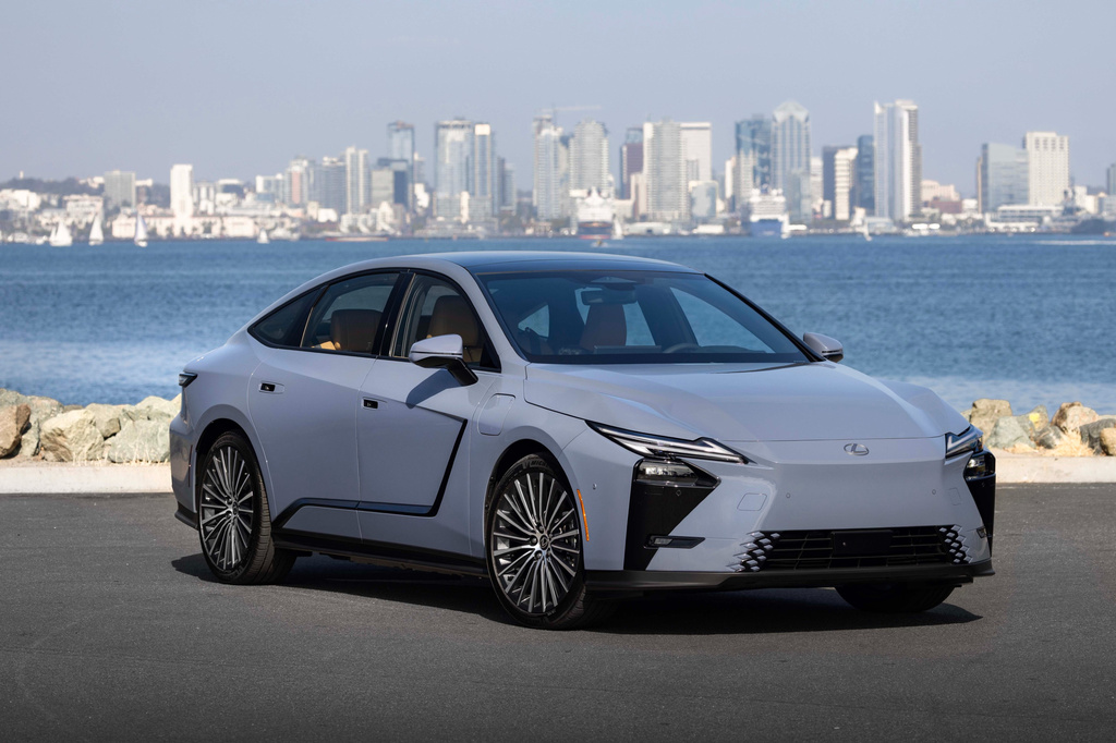 This photo provided by Lexus shows the 2026 ES 350e. This new electric ES will impress you with its spacious and comfortable interior that's packed with standout technology features. (Courtesy of Toyota Motor Sales U.S.A. via AP)