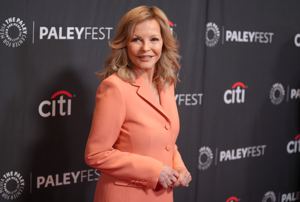 Cheryl Ladd, a cast member in the classic television series "Charlie's Angels," arrives at the PaleyFest LA 50th anniversary celebration of the show on Monday, April 6, 2026, at Dolby Theatre in Los Angeles. (AP Photo/Chris Pizzello)