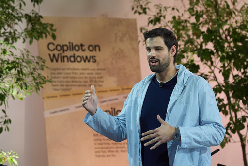 Jacob Andreou, CVP, Product and Growth, Microsoft AI, introduces Mico, short for Microsoft Integrated Companion, the new Microsoft Copilot, a memory-based AI assistant during Microsoft's Fall 2025 Copilot Sessions event on Wednesday, Oct. 22, 2025, in Los Angeles. (AP Photo/Damian Dovarganes) Jacob Andreou, CVP, Product and Growth, Microsoft AI, introduces Mico, short for Microsoft Integrated Companion, the new Microsoft Copilot, a memory-based AI assistant during Microsoft's Fall 2025 Copilot Sessions event on Wednesday, Oct. 22, 2025, in Los Angeles. (AP Photo/Damian Dovarganes)