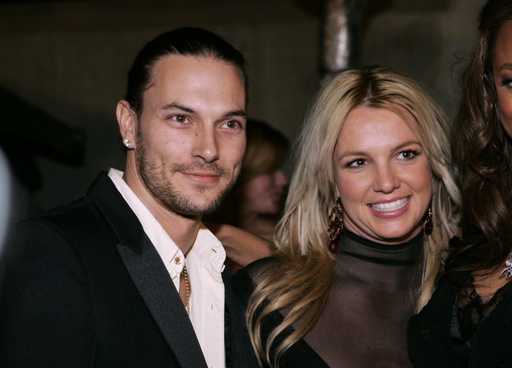 FILE - Britney Spears, right, and her husband Kevin Federline arrive for a post Grammy party in Beverly Hills, Calif., on Feb. 8, 2006. (AP Photo/Danny Moloshok, File) FILE - Britney Spears, right, and her husband Kevin Federline arrive for a post Grammy party in Beverly Hills, Calif., on Feb. 8, 2006. (AP Photo/Danny Moloshok, File)