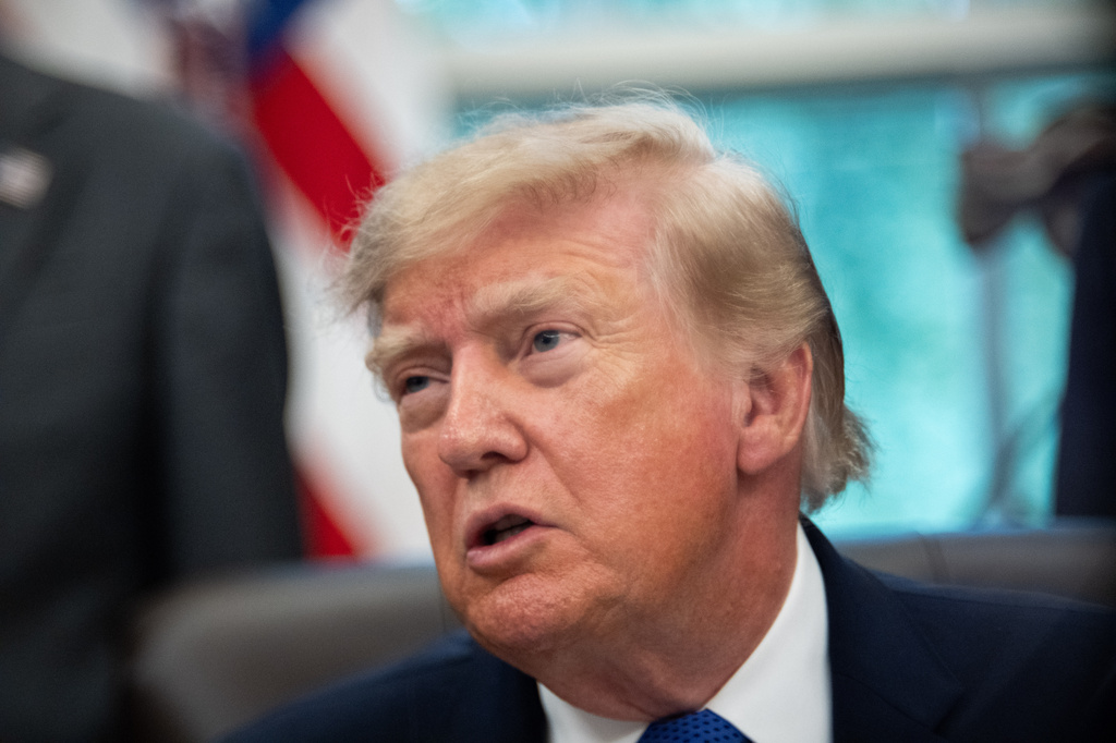 President Donald Trump speaks in the Oval Office of the White House, Monday, Sept. 28, 2026, in Washington. (AP Photo/Alex Brandon)