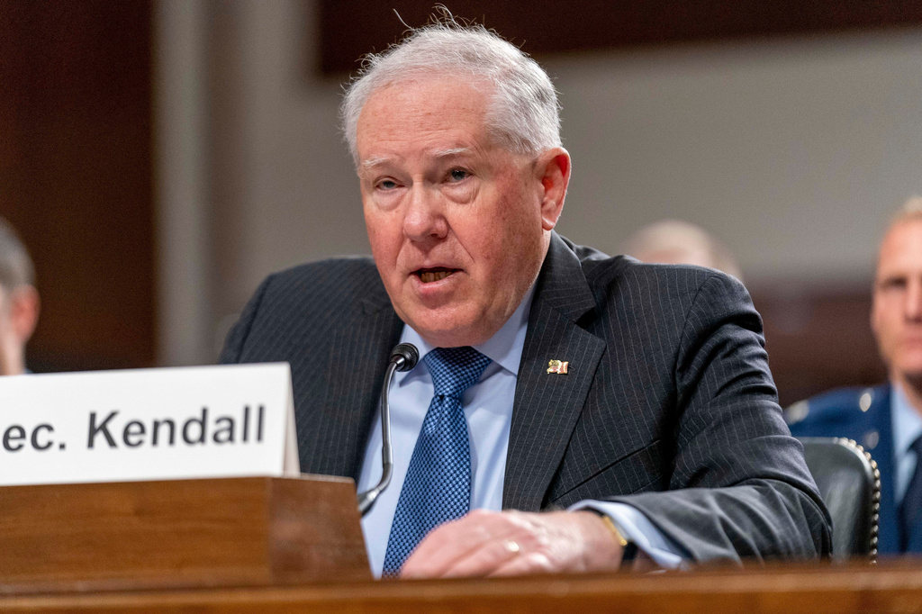 FILE - Secretary of the Air Force Frank Kendall speaks during a Senate Armed Services budget hearing on Capitol Hill in Washington, May 2, 2023. (AP Photo/Andrew Harnik, File)