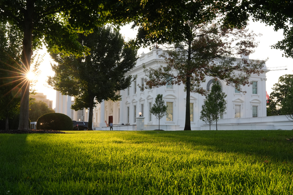 The White House is seen after sunrise Monday, Sept. 21, 2026, in Washington. (AP Photo/Alex Brandon)