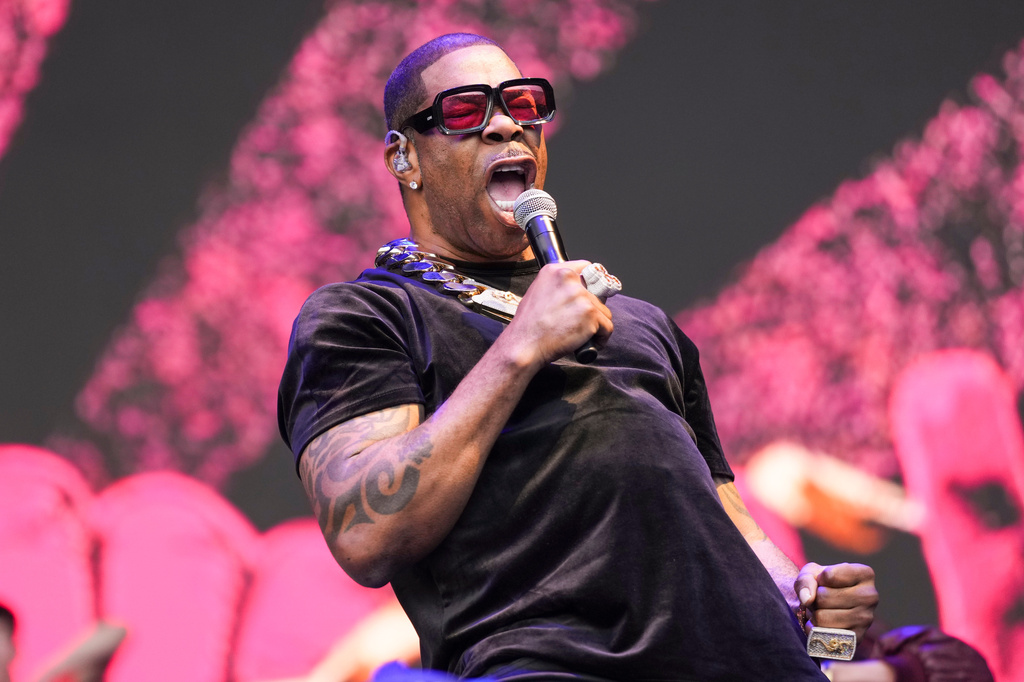 FILE - Busta Rhymes performs during the Glastonbury Festival in Worthy Farm, Somerset, England, on June 27, 2025. (Scott A Garfitt/Invision/AP, File)