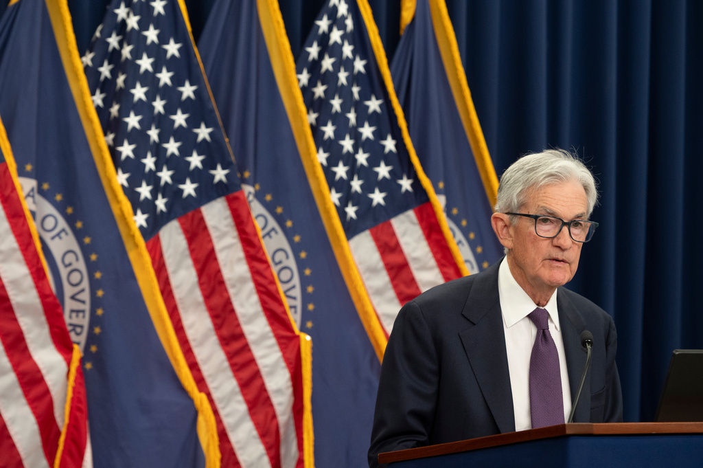 Federal Reserve Chairman Jerome Powell speaks at a news conference at the Federal Reserve following the Federal Open Market Committee meeting in Washington, Wednesday, April 29, 2026. (AP Photo/Cliff Owen)