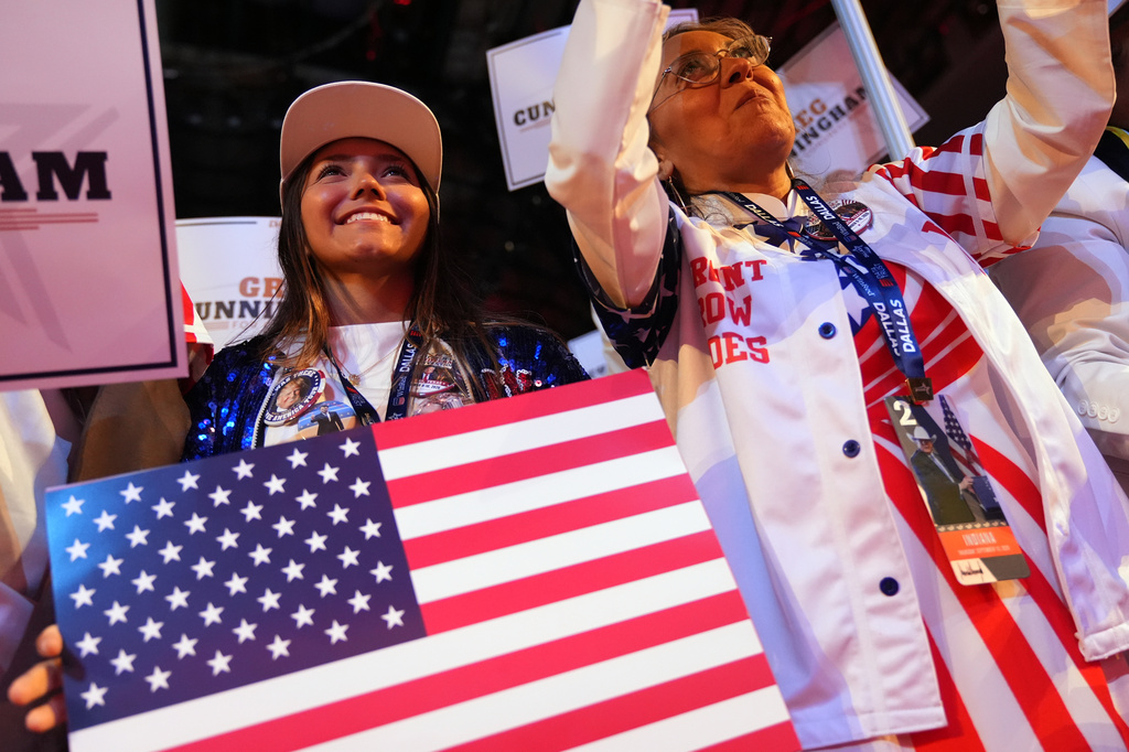 People attend the Republican convention Thursday, Sept. 10, 2026, in Dallas. (AP Photo/Jacquelyn Martin)