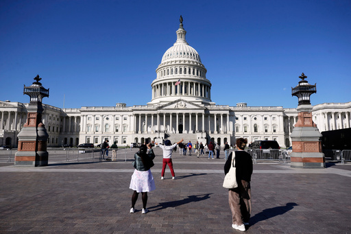 Visitors arrive at the U.S. Capitol, Friday, Oct. 10, 2025, in Washington. (AP Photo/Rahmat Gul) Visitors arrive at the U.S. Capitol, Friday, Oct. 10, 2025, in Washington. (AP Photo/Rahmat Gul)