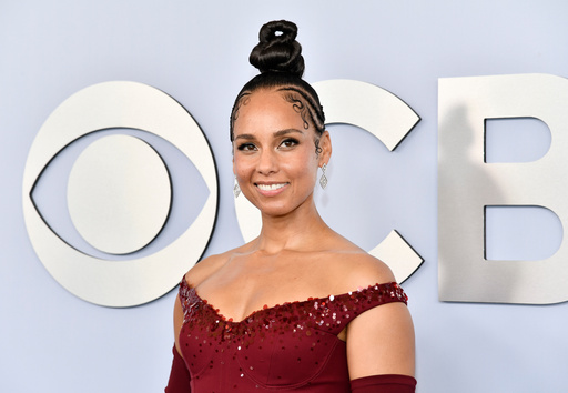 FILE - Alicia Keys appears at the 77th Tony Awards on Sunday, June 16, 2024, in New York. (Photo by Evan Agostini/Invision/AP, File) FILE - Alicia Keys appears at the 77th Tony Awards on Sunday, June 16, 2024, in New York. (Photo by Evan Agostini/Invision/AP, File)