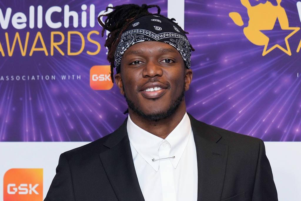 FILE - Youtuber KSI arrives at the WellChild Awards ceremony in London, Sept. 30, 2024. (AP Photo/Kirsty Wigglesworth, File)