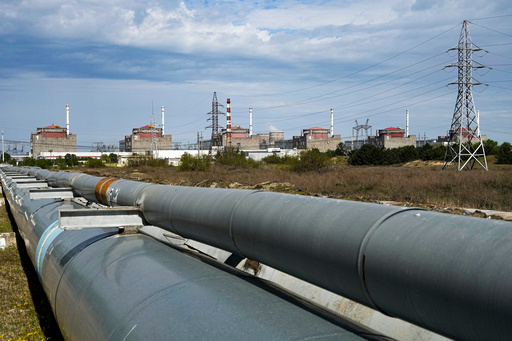 FILE - A view of the Zaporizhzhia Nuclear Power Station, in Enerhodar, Zaporizhzhia region, in territory under Russian military control, southeastern Ukraine, on May 1, 2022. (AP Photo/File) FILE - A view of the Zaporizhzhia Nuclear Power Station, in Enerhodar, Zaporizhzhia region, in territory under Russian military control, southeastern Ukraine, on May 1, 2022. (AP Photo/File)