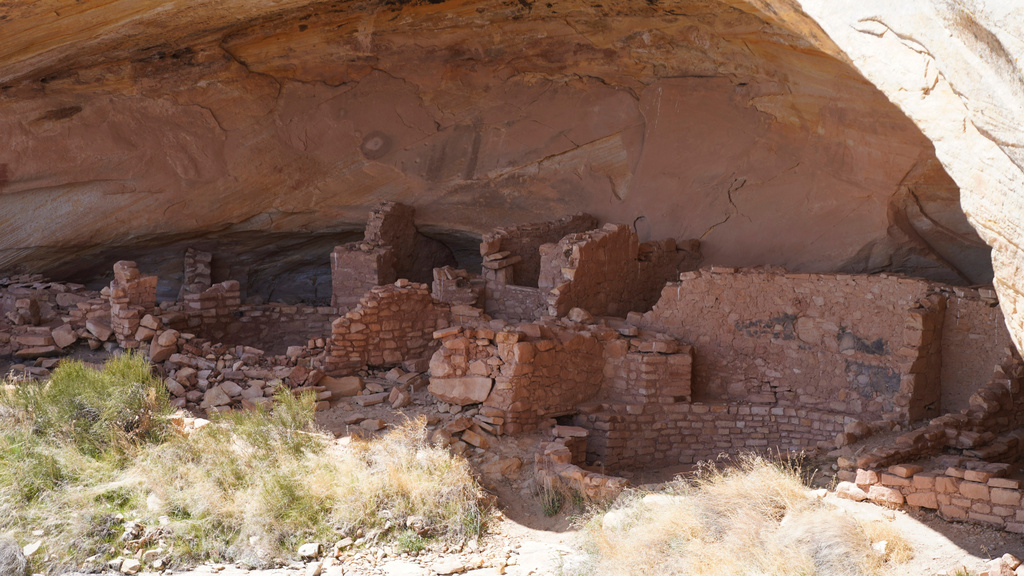 FILE - A section of ancient dwellings are seen during U.S. Interior Secretary Deb Haaland's tour along the Butler Wash trail at Bears Ears National Monument, April 8, 2021, near Blanding, Utah. (AP Photo/Rick Bowmer, Pool, File)