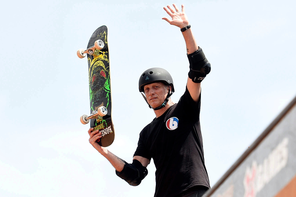 FILE - Tony Hawk attends the X-Games, Sunday, July 23, 2023, at the Ventura County Fairgrounds in Ventura, Calif. (Photo by Richard Shotwell/Invision/AP, File)