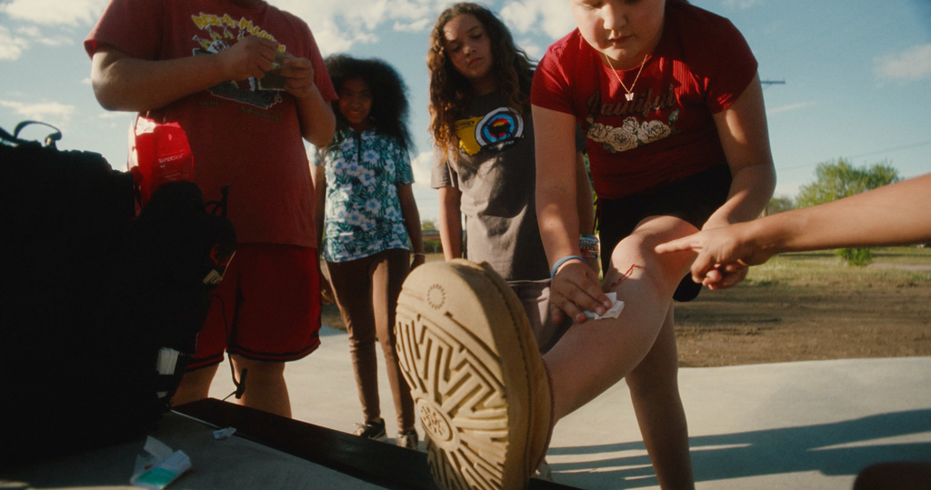 This film still provided by Full Glow on Saturday, June 6, 2026, shows a scene from a short documentary called "Paving the Way" filmed on the Flathead Indian Reservation in northwestern Montana. (Full Glow via AP)