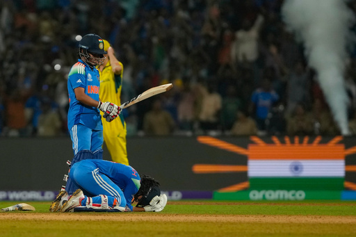 India's Jemimah Rodrigues, bottom, and India's Amanjot Kaur, left, celebrates after winning the ICC Women's Cricket World Cup cricket semi final against Australia in Navi Mumbai, India, Thursday, Oct. 30, 2025. (AP Photo/Rajanish Kakade) India's Jemimah Rodrigues, bottom, and India's Amanjot Kaur, left, celebrates after winning the ICC Women's Cricket World Cup cricket semi final against Australia in Navi Mumbai, India, Thursday, Oct. 30, 2025. (AP Photo/Rajanish Kakade)