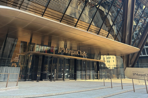 The exterior of JPMorgan Chase's new headquarters at 270 Park Avenue in New York is shown on Tuesday, Oct. 21, 2025. (AP Photo/Ken Sweet) The exterior of JPMorgan Chase's new headquarters at 270 Park Avenue in New York is shown on Tuesday, Oct. 21, 2025. (AP Photo/Ken Sweet)