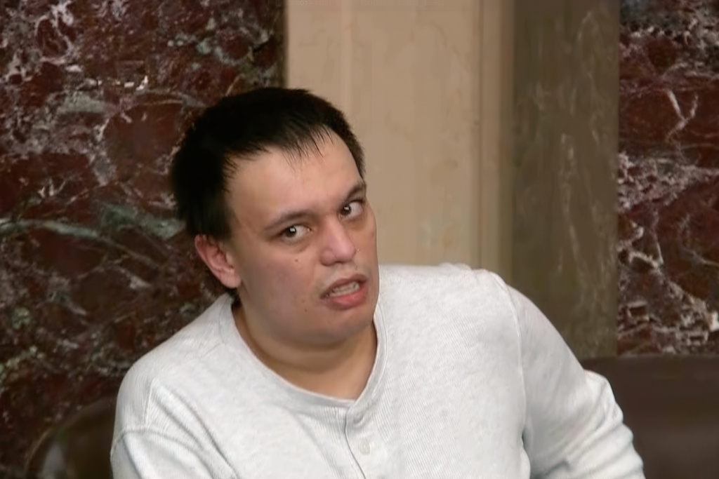 FILE - This image from Senate Television shows Christopher Moynihan sitting in the Senate Chamber at the U.S. Capitol in Washington, Jan. 6, 2021. (Senate Television via AP, File)