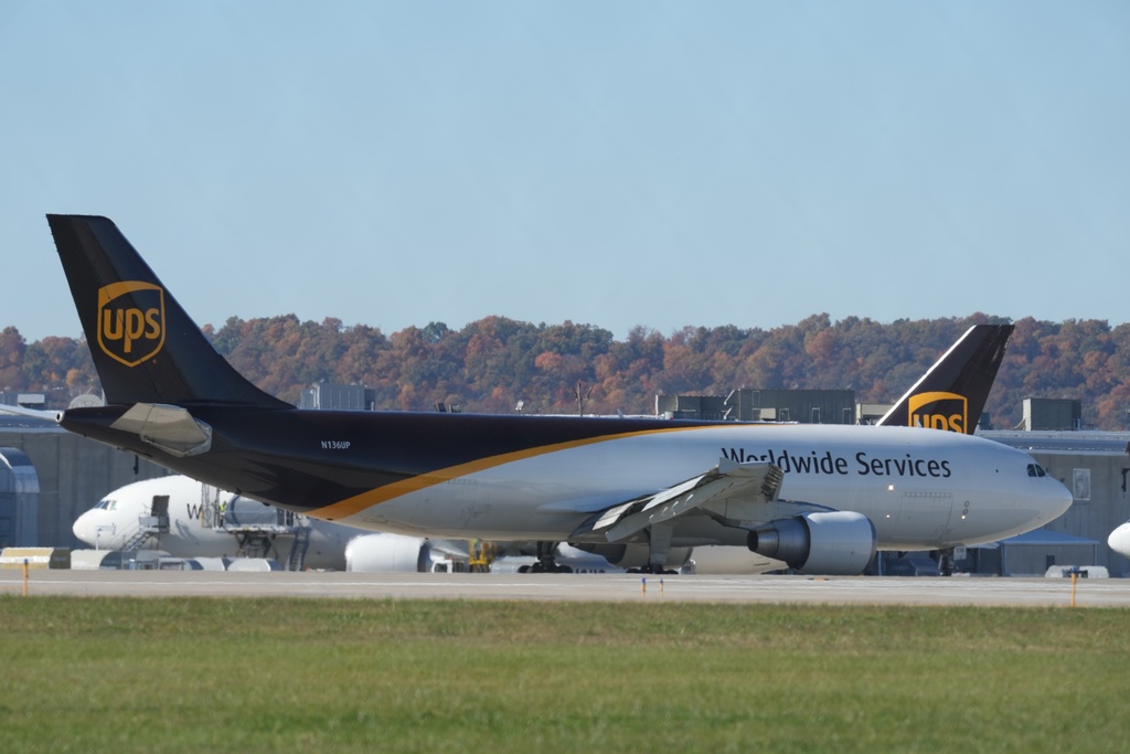 UPS jets are parked at the Worldport package sorting complex at Louisville Muhammad Ali International Airport, Thursday, Nov. 6, 2025, in Louisville, Ky. (AP Photo/Darron Cummings)