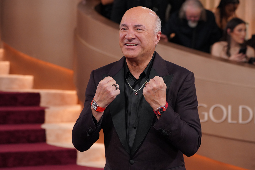 Kevin O'Leary arrives at the 83rd Golden Globes on Sunday, Jan. 11, 2026, at the Beverly Hilton in Beverly Hills, Calif. (Photo by Jordan Strauss/Invision/AP)
