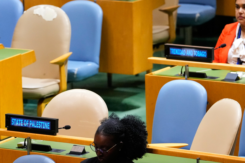 Chairs for Palestinian delegates are unoccupied as Israeli Prime Minister Benjamin Netanyahu speaks during the 81st session of the United Nations General Assembly at United Nations headquarters, Thursday, Sept. 24, 2026. (AP Photo/Yuki Iwamura)
