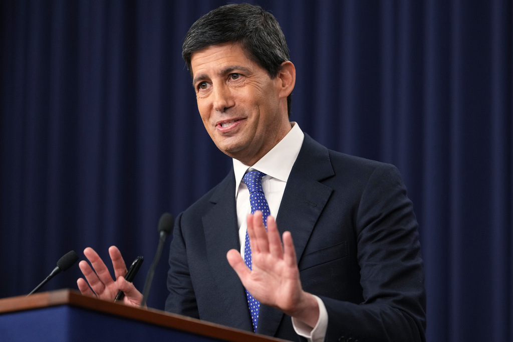 Federal Reserve Board Chairman Kevin Warsh speaks during a news conference at the Federal Reserve in Washington, Wednesday, Sept. 16, 2026. (AP Photo/Mark Schiefelbein)