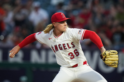 Los Angeles Angels starting pitcher Caden Dana throws against the Houston Astros during the first inning of a baseball game Saturday, Sept. 27, 2025, in Anaheim, Calif. (AP Photo/Jae C. Hong) Los Angeles Angels starting pitcher Caden Dana throws against the Houston Astros during the first inning of a baseball game Saturday, Sept. 27, 2025, in Anaheim, Calif. (AP Photo/Jae C. Hong)