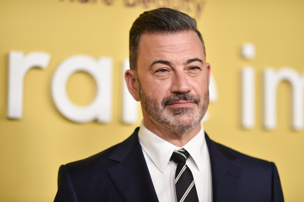 FILE - Jimmy Kimmel arrives at the third annual Rare Impact Fund Benefit: A Night of Radiance & Reflection on Oct. 29, 2025, at nya studios WEST in Los Angeles. (Photo by Richard Shotwell/Invision/AP, File)