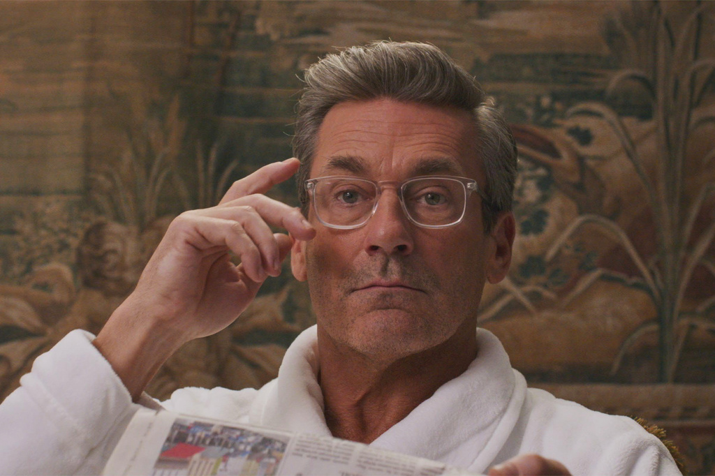 This image released by Sony Pictures Classics shows Jon Hamm in a scene from "Gail Daughtry and the Celebrity Sex Pass." (Sony Pictures Classics via AP)