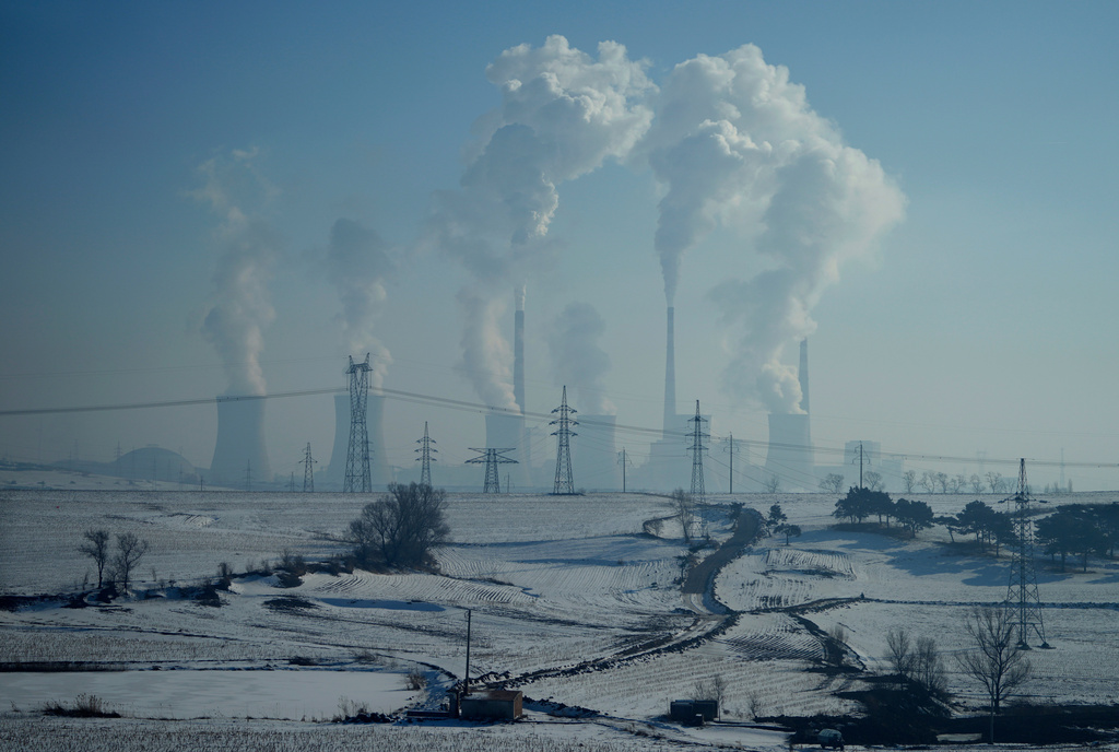 A power plant is seen near Shenyang in northwestern China's Liaoning province on Jan. 3, 2026. (AP Photo/Ng Han Guan)