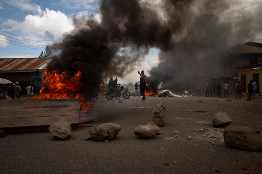 People protest in the streets of Arusha, Tanzania, on election day Wednesday, Oct. 29, 2025. (AP Photo/str) People protest in the streets of Arusha, Tanzania, on election day Wednesday, Oct. 29, 2025. (AP Photo/str)