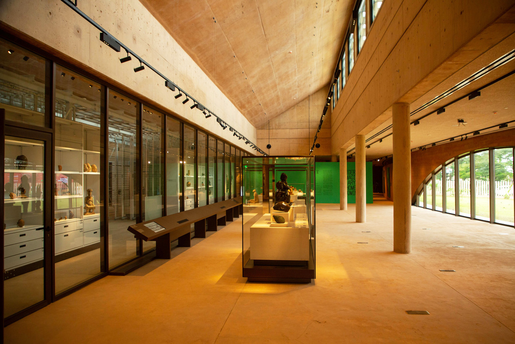 Exhibits are on display in the new, state backed, Museum of West African Arts in Benin City, Nigeria, Sunday, Nov. 9, 2025. (AP Photo/Akpobasaha Oghenemaro Godspower)