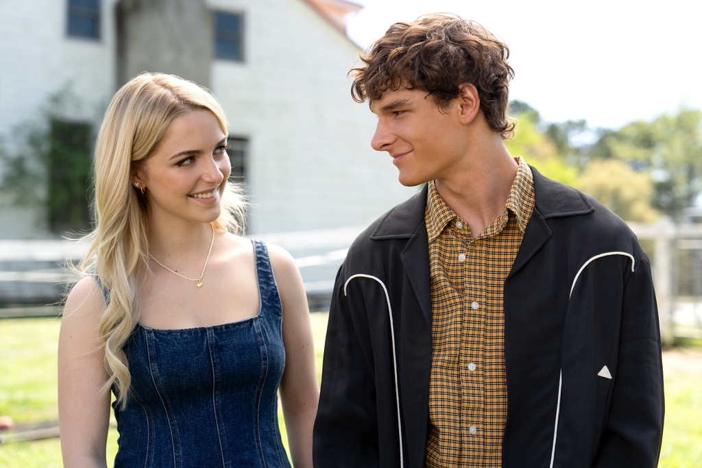 This image released by Paramount Pictures shows Mason Thames, right, and McKenna Grace in a scene from "Regretting You." (Jessica Miglio/Paramount Pictures via AP)