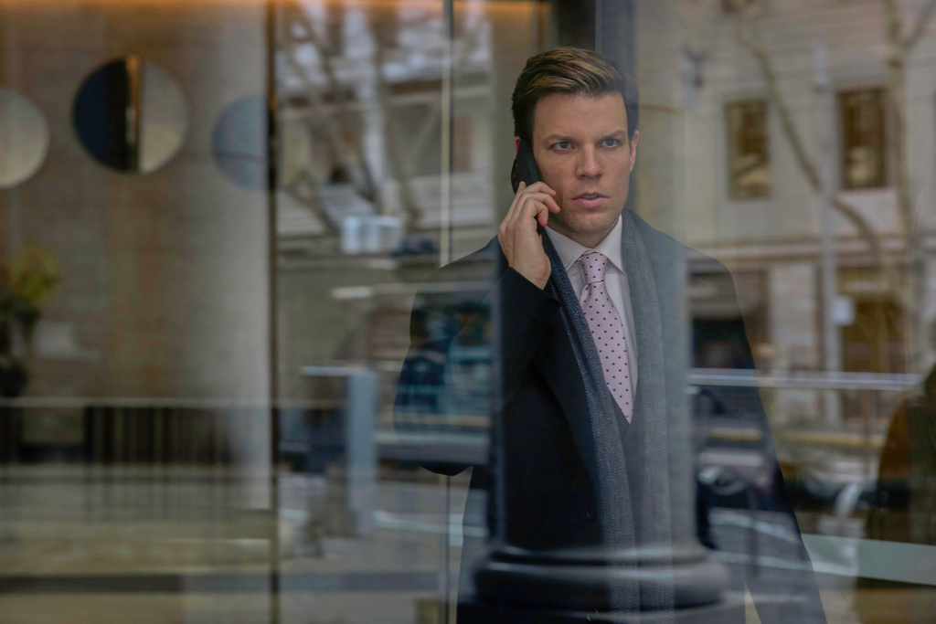 This image released by Peacock shows Jake Lacy in a scene from "All Her Fault." (Sarah Enticknap/Peacock via AP)