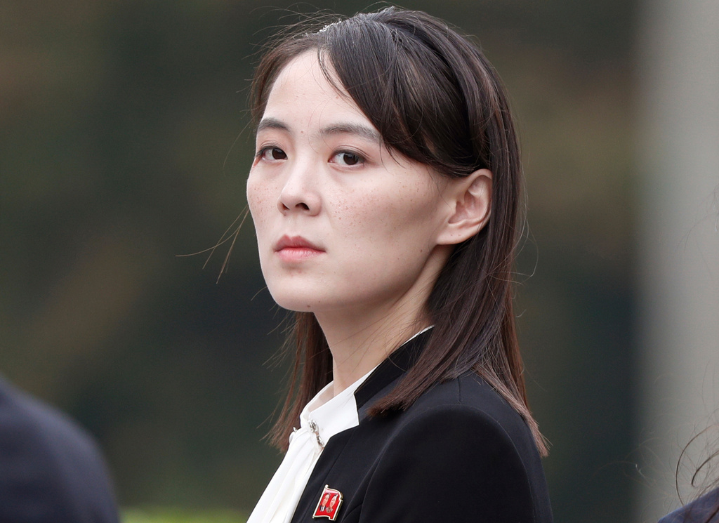 FILE - Kim Yo Jong, a sister of North Korean leader Kim Jong Un, attends a wreath-laying ceremony at Ho Chi Minh Mausoleum in Hanoi, Vietnam, March 2, 2019. (Jorge Silva/Pool Photo via AP, File)