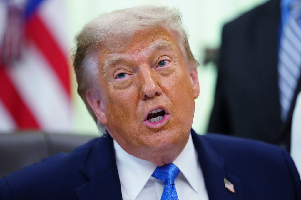 President Donald Trump speaks in the Oval Office of the White House, Wednesday, June 10, 2026, in Washington. (AP Photo/Julia Demaree Nikhinson)
