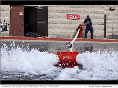IMAGE CAPTION: Showcases one of Kord Fire Protection's fire safety technicians. | Kord Fire Protection is sharing guidance for California facility owners, engineers, contractors and fire protection professionals on inspection, testing and maintenance considerations for private fire hydrants and underground fire service piping.