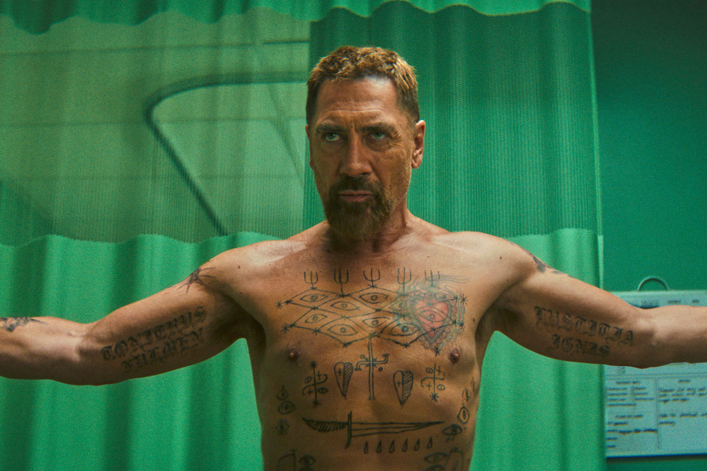 This image released by Apple shows Javier Bardem in a scene from "Cape Fear." (Apple via AP)