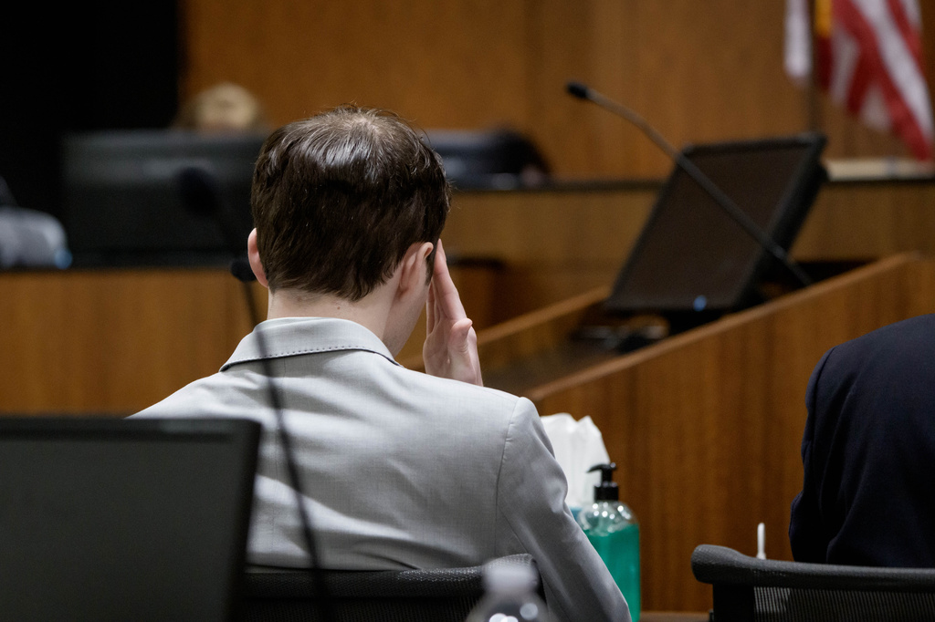 Tyler Robinson, who is accused in the fatal shooting of Charlie Kirk, listens during a preliminary hearing at the Fourth District Courthouse in Provo, Utah, Thursday, July 9, 2026. (AP Photo/Spenser Heaps, Pool)