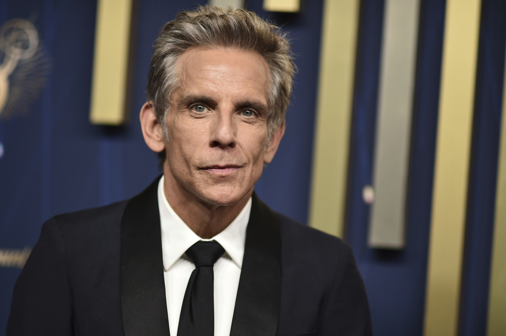 Ben Stiller arrives at the 77th Primetime Emmy Awards on Sunday, Sept. 14, 2025, at the Peacock Theater in Los Angeles. (Photo by Richard Shotwell/Invision/AP)